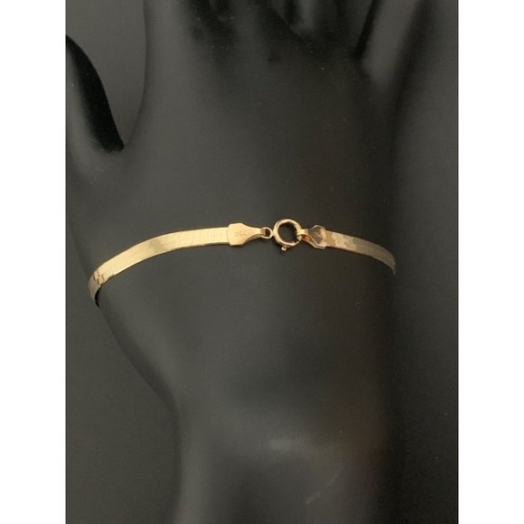 18K Gold Bracelet Flat Chain 7.5 inches 3.03 grams - Picture 6 of 8
